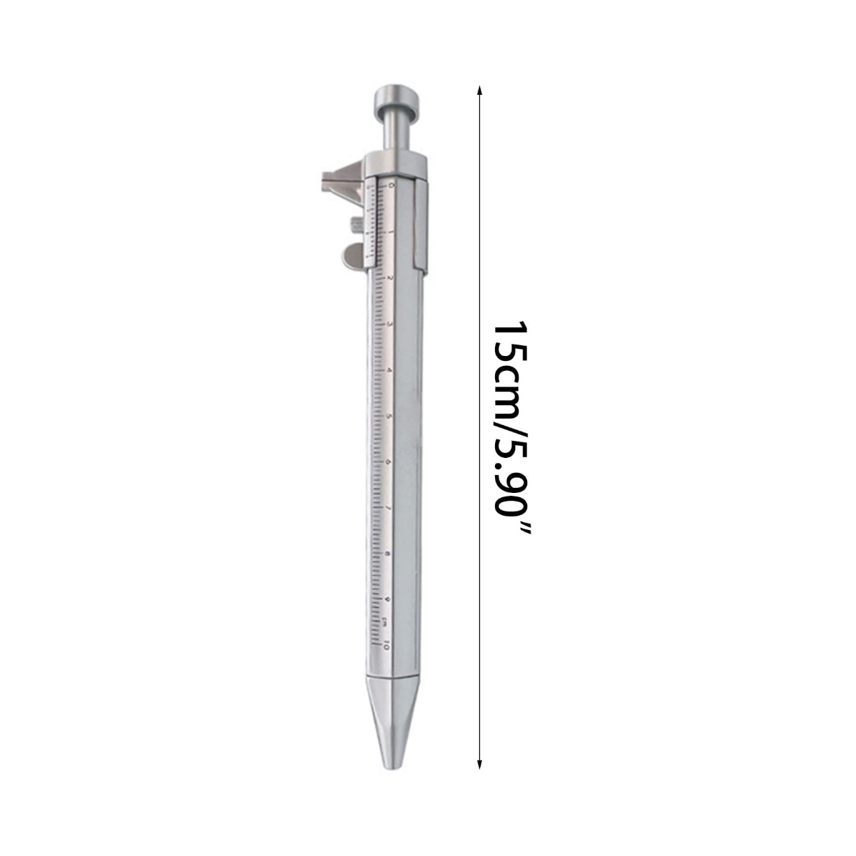 Caliper Style Ballpoint Pen with Blue Ink Refill 7