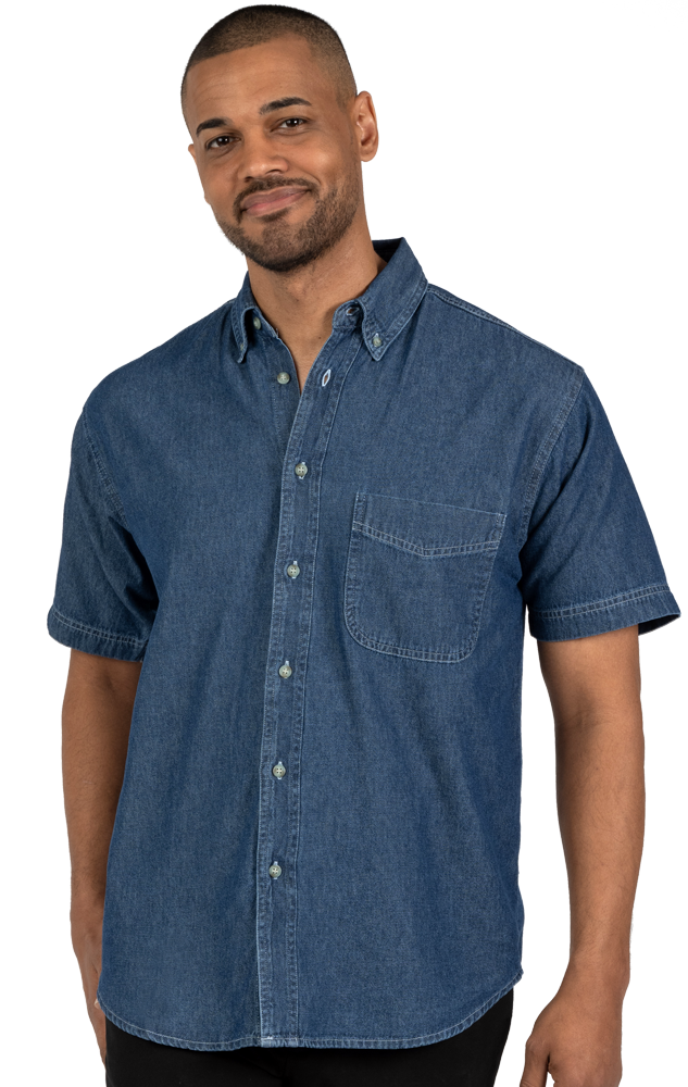 Men's S/S 100% Cotton Denim Shirt 8