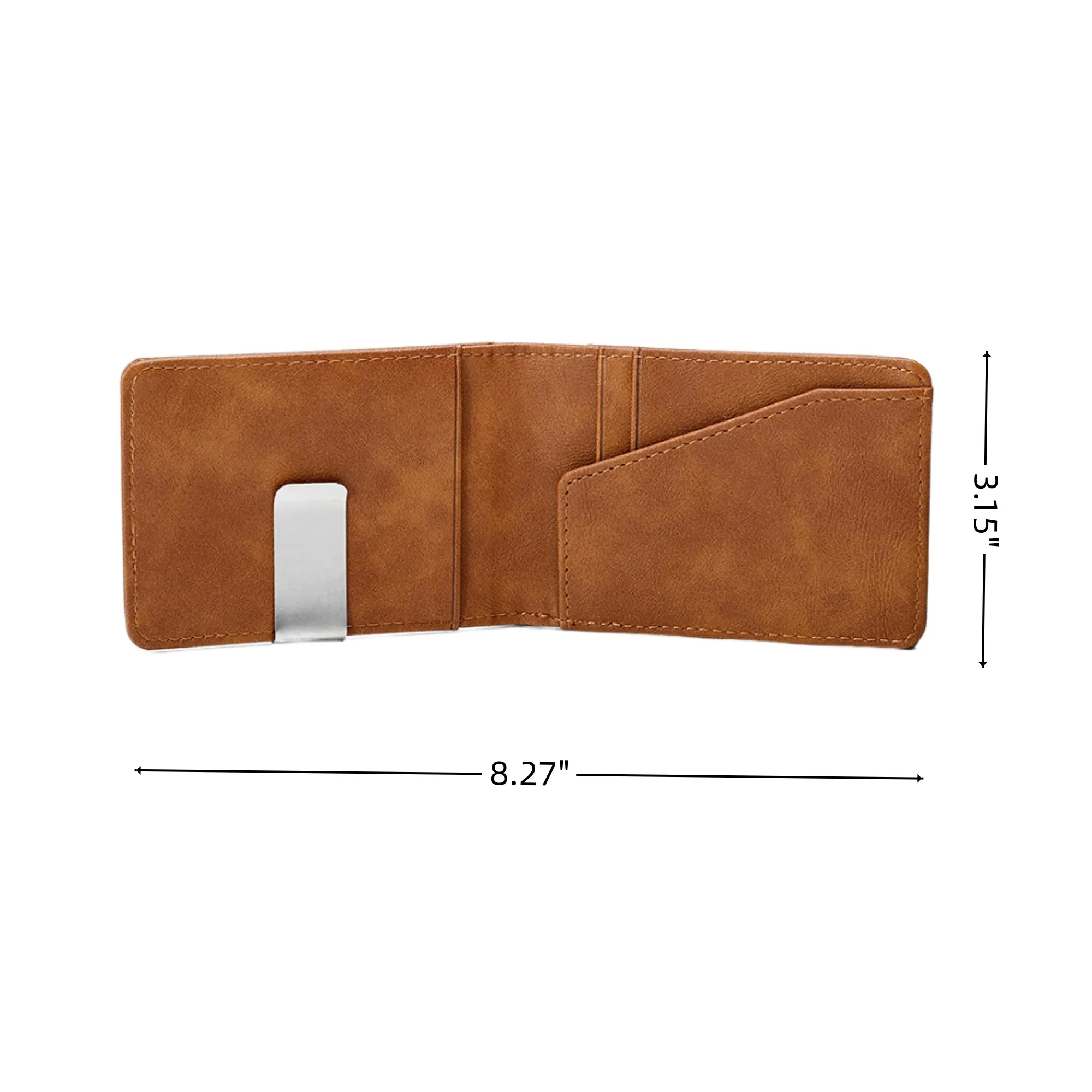 Men's Slim Bifold Wallet Card HolderWith Money Clip 2