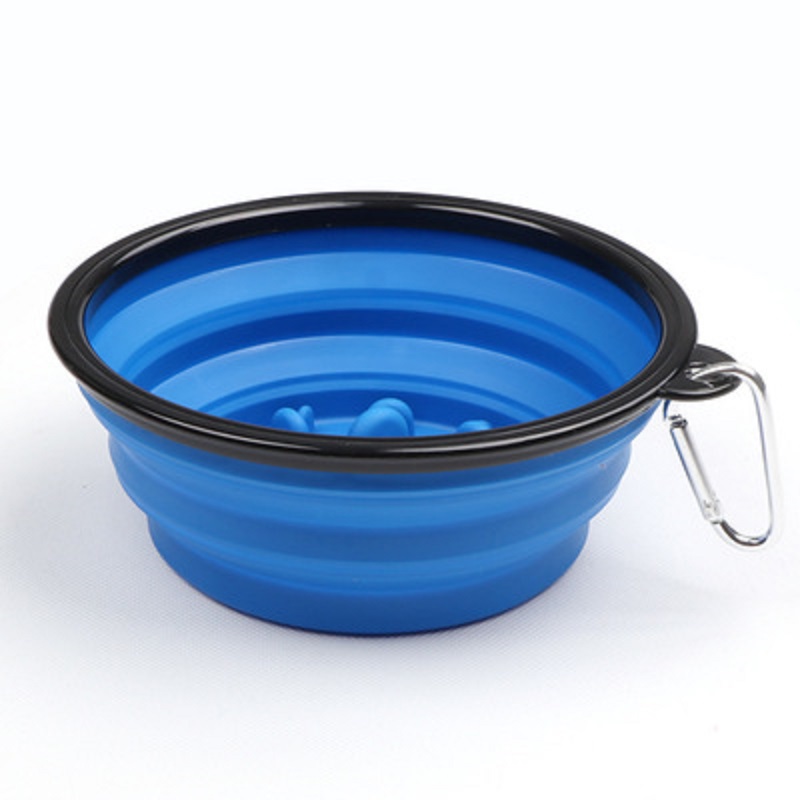 Folding Collapsible Pet Bowl w/Carabiner 4