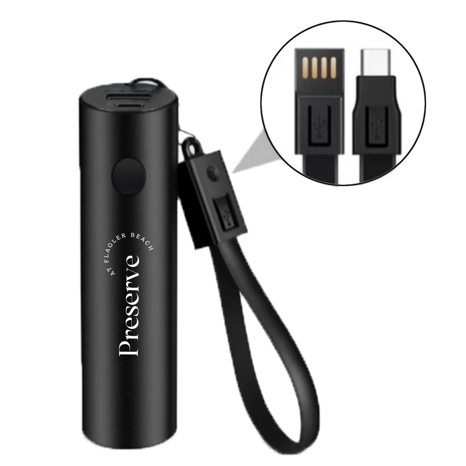 5,000 mAh 18W Power Bank w/ Flashlight & Charging Cable Strap 2