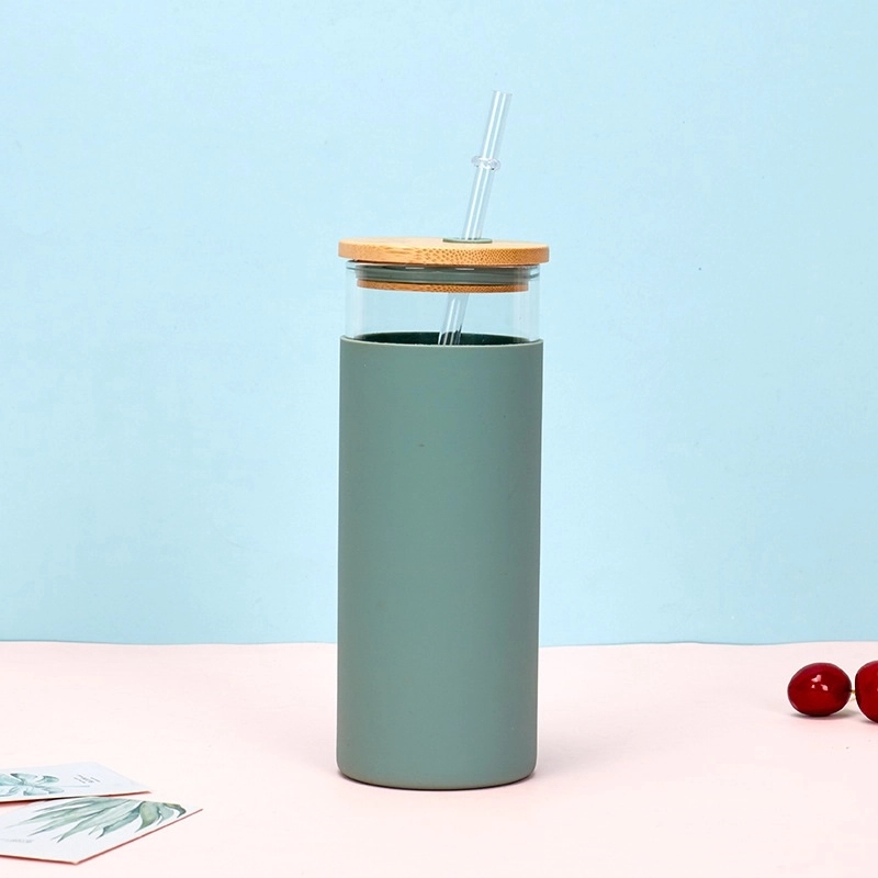 Glass Straw Silicone Cover Bamboo Cover 5