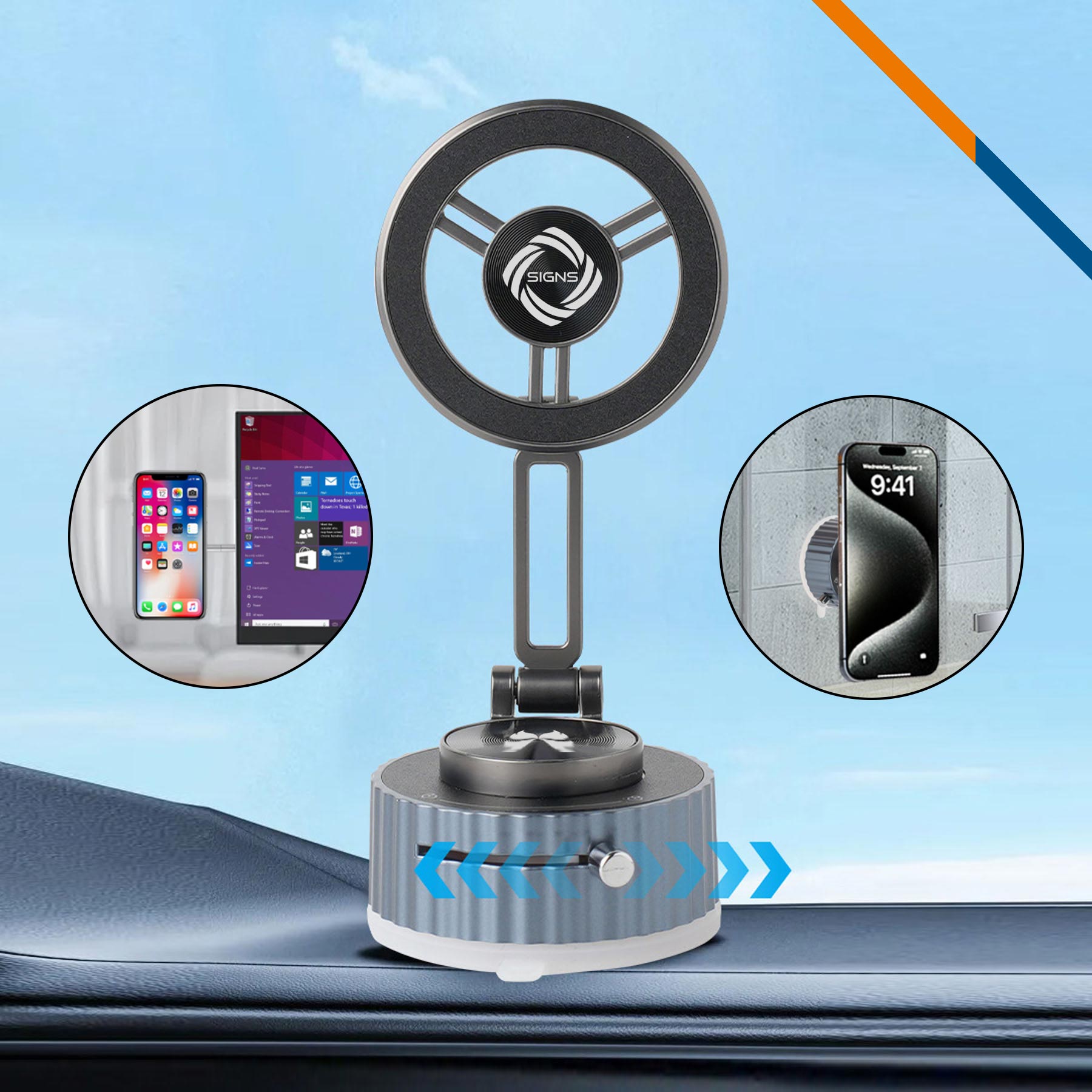 MagTab Foldable Vacuum Suction Magnetic Phone Holder 2