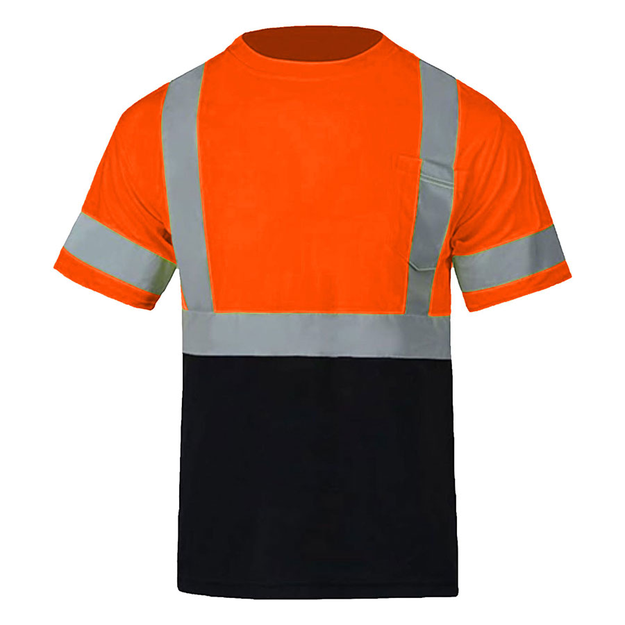 VISIPRO Short Sleeve Reflective Colorblock Safety T-Shirt