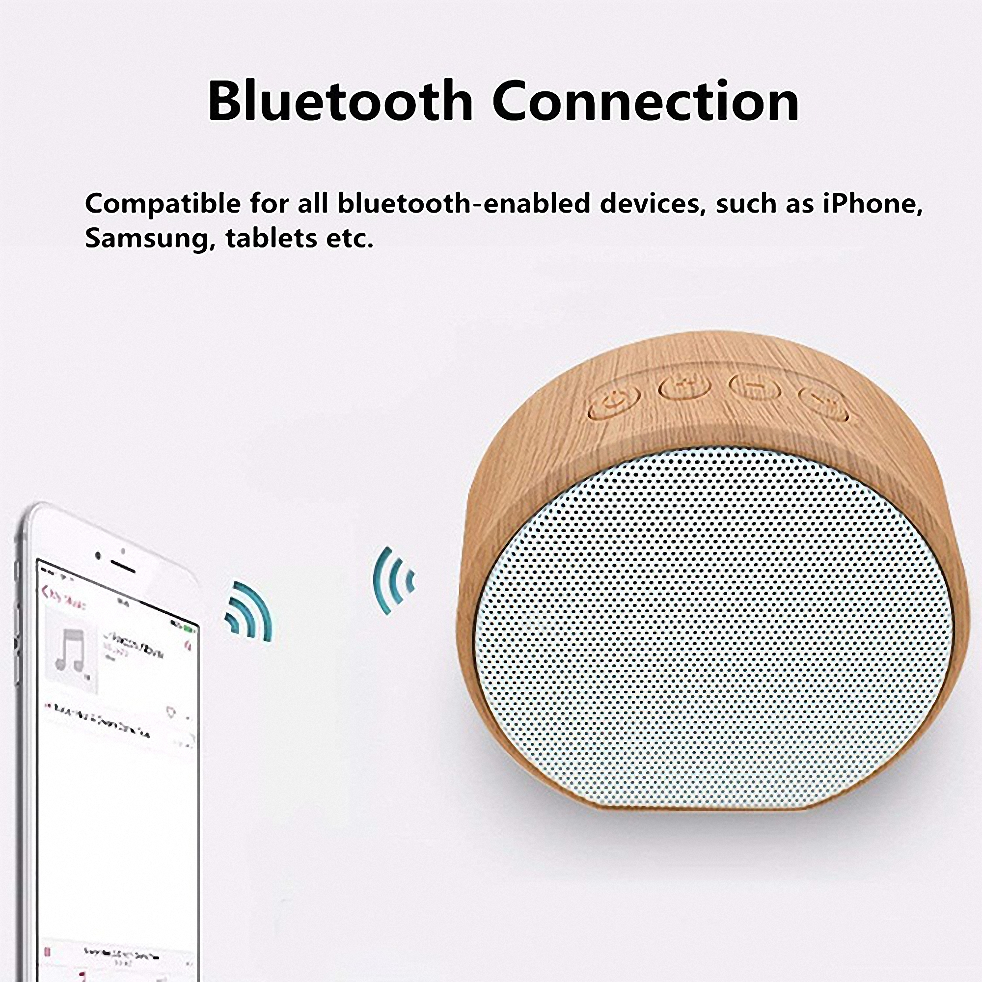 Wood Grain Bluetooth Speaker 6