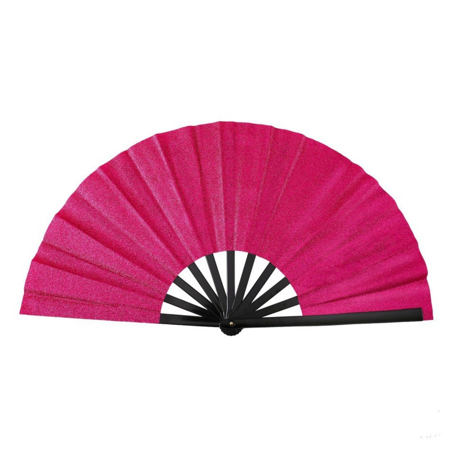 13 Inch Glitter Bamboo Handheld Folding Fan 8