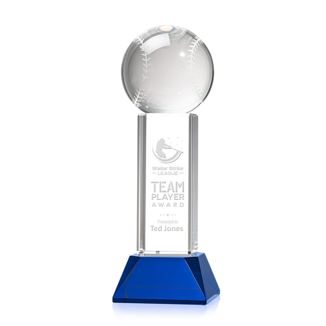 Baseball Award on Stowe Base - Blue 10