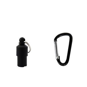 Sturdy Metal Capsule Shaped Dog ID Tag With Carabiner 8