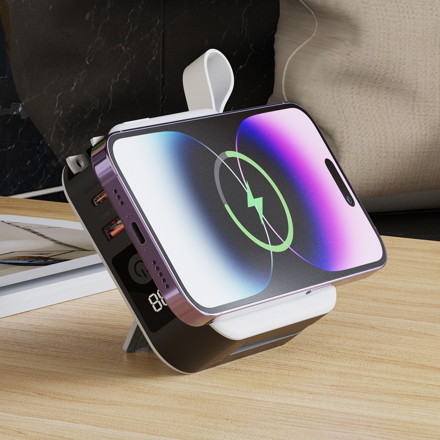 Traveler 4.0 - Universal Power Bank with Built-In Wireless Charging 2