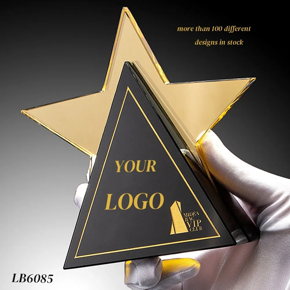 Personalized Crystal Trophy Award Star Shape 3