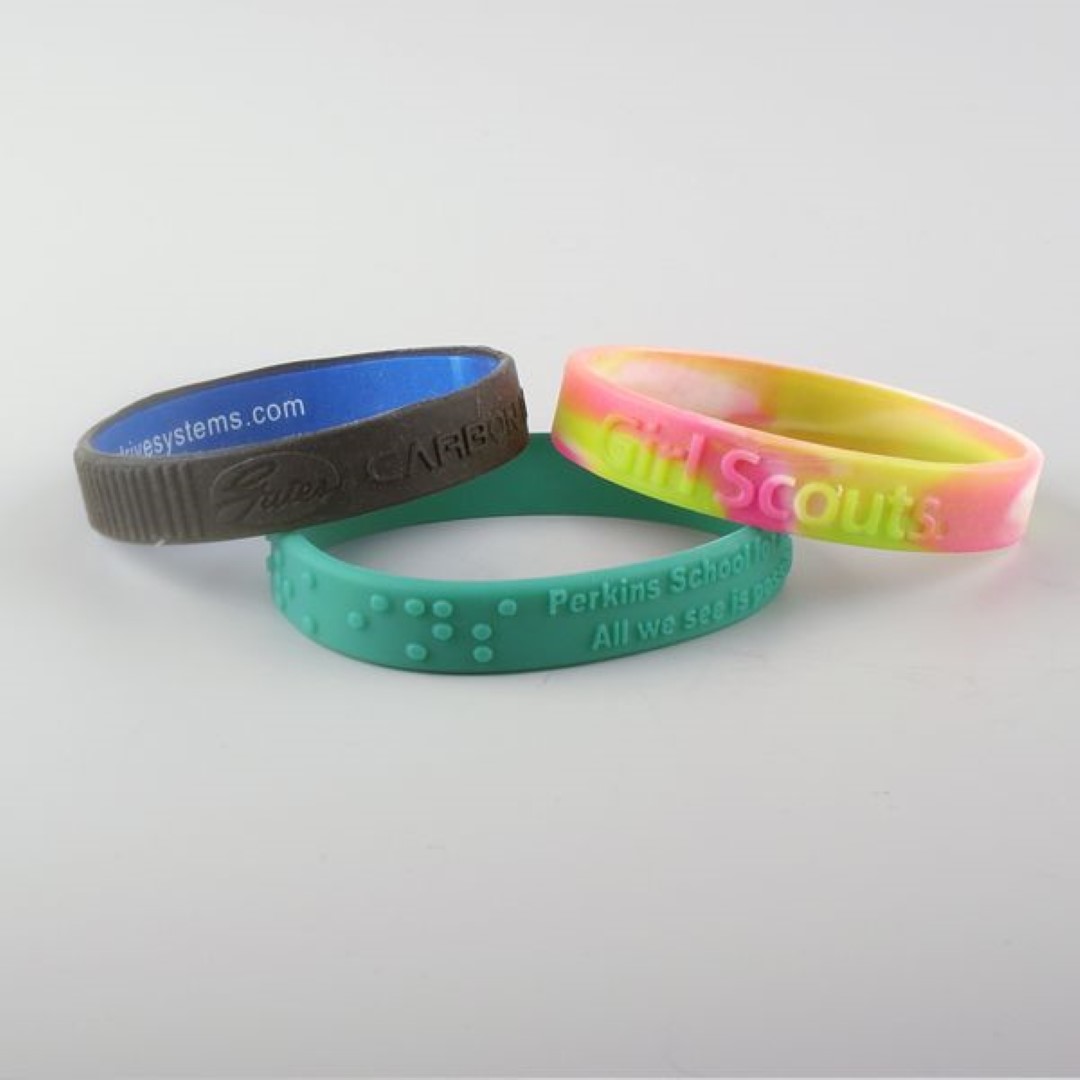 Custom Design Embossed Silicone Bracelet 2
