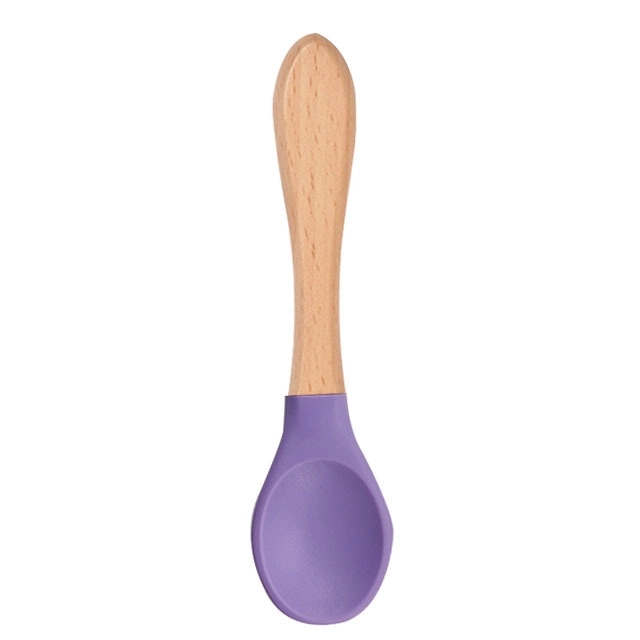 Baby Silicone Bamboo Spoon 5
