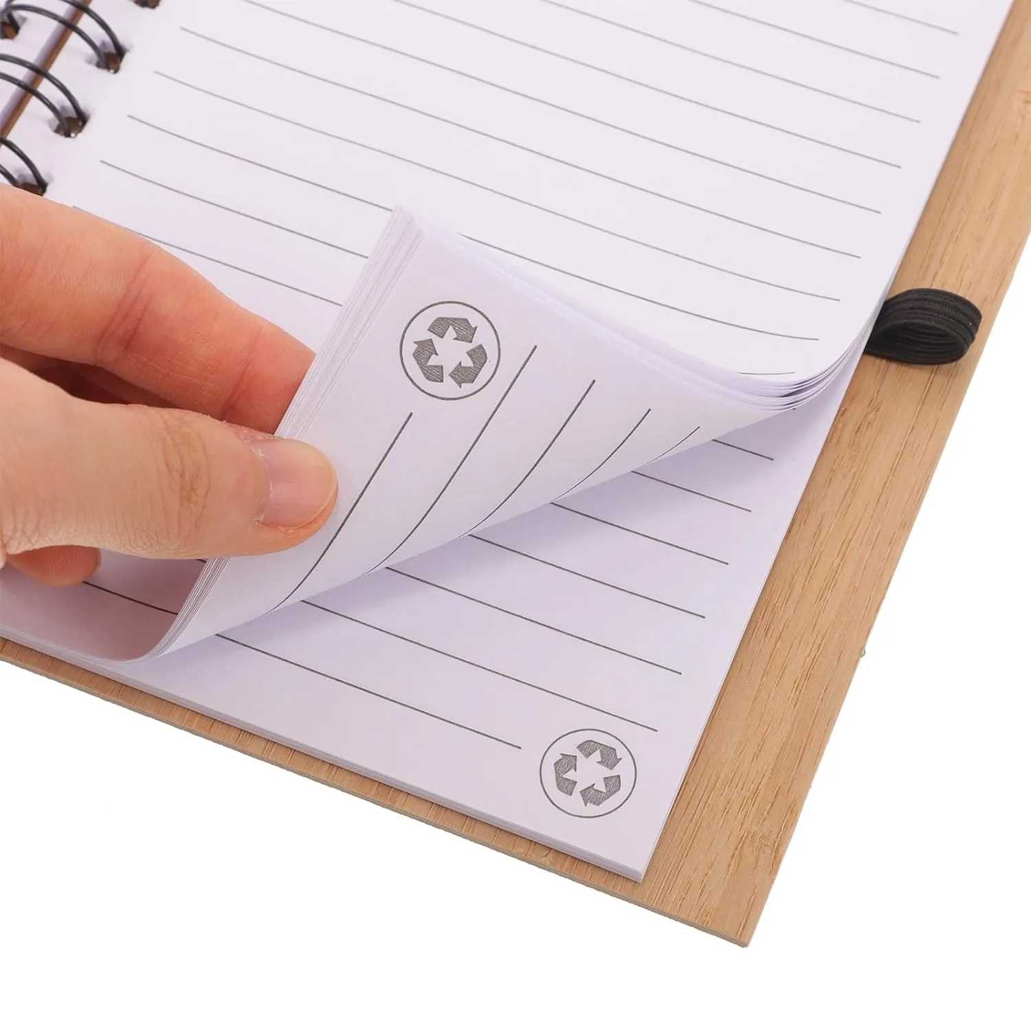 Eco-Friendly Natural Bamboo Cover Notebook With A Pen 5