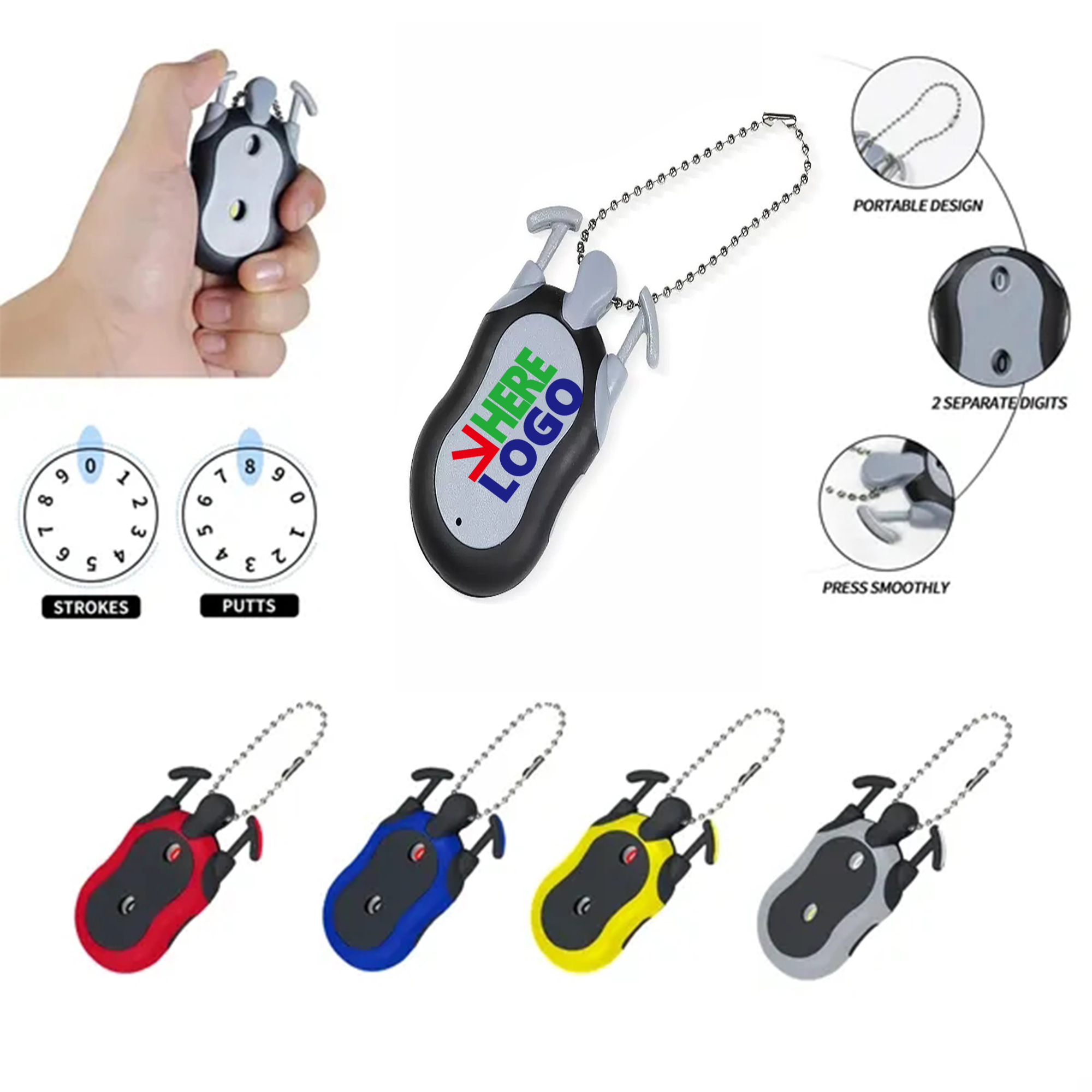 Golf Score Stroke Shot Counter MOQ 10pcs 2