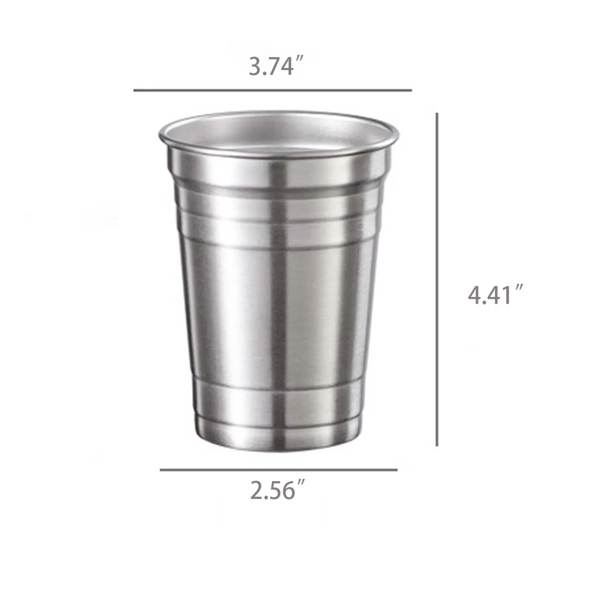 Stainless Steel Stackable Pint Drinking Cup 4