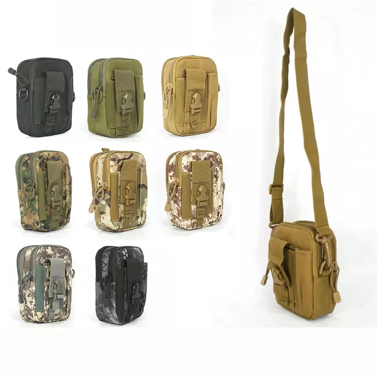 2 In 1 Tactical Waist Pouch with Shoulder Strap 5
