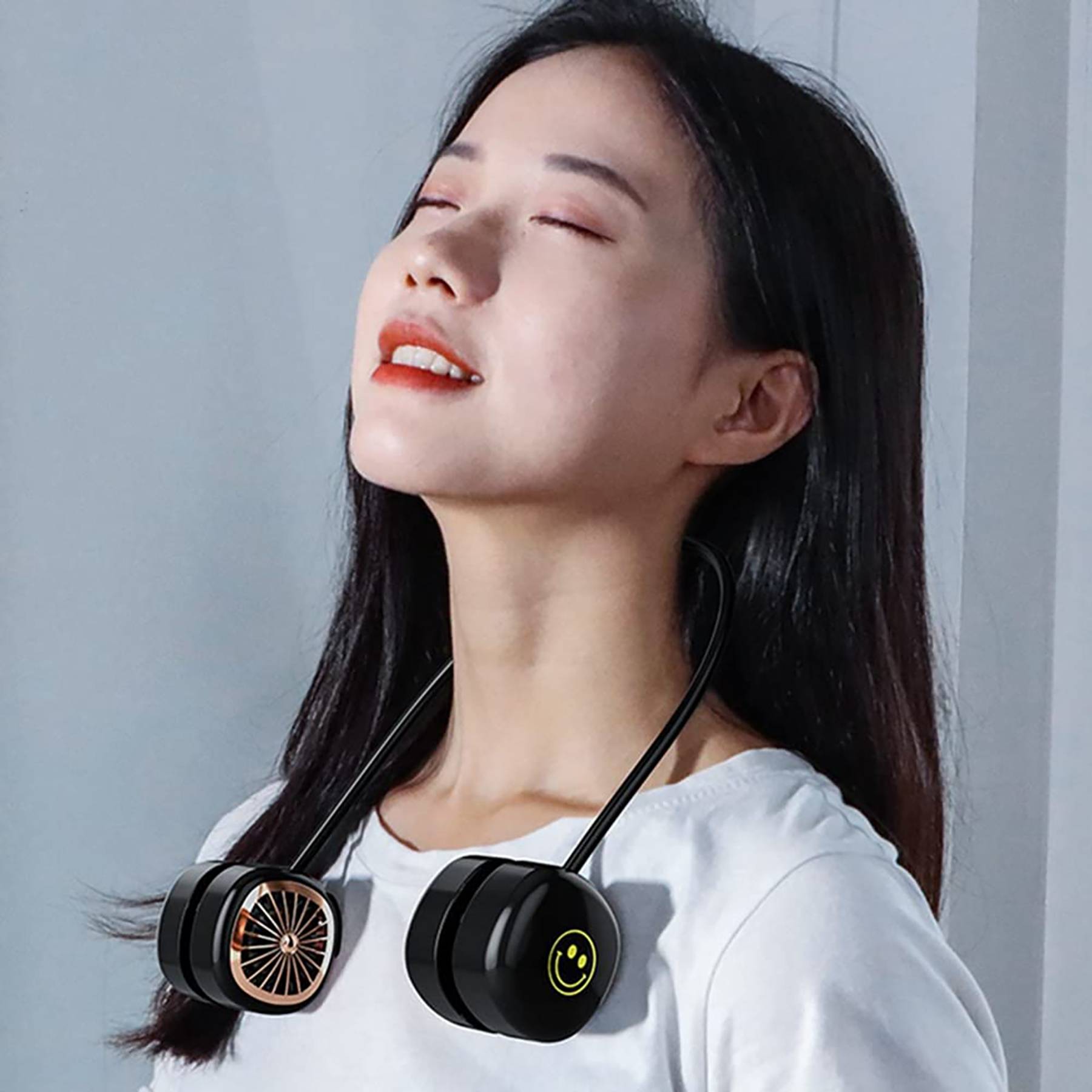 Rechargeable Folding Cooling Neck Electric Mini Fan 6