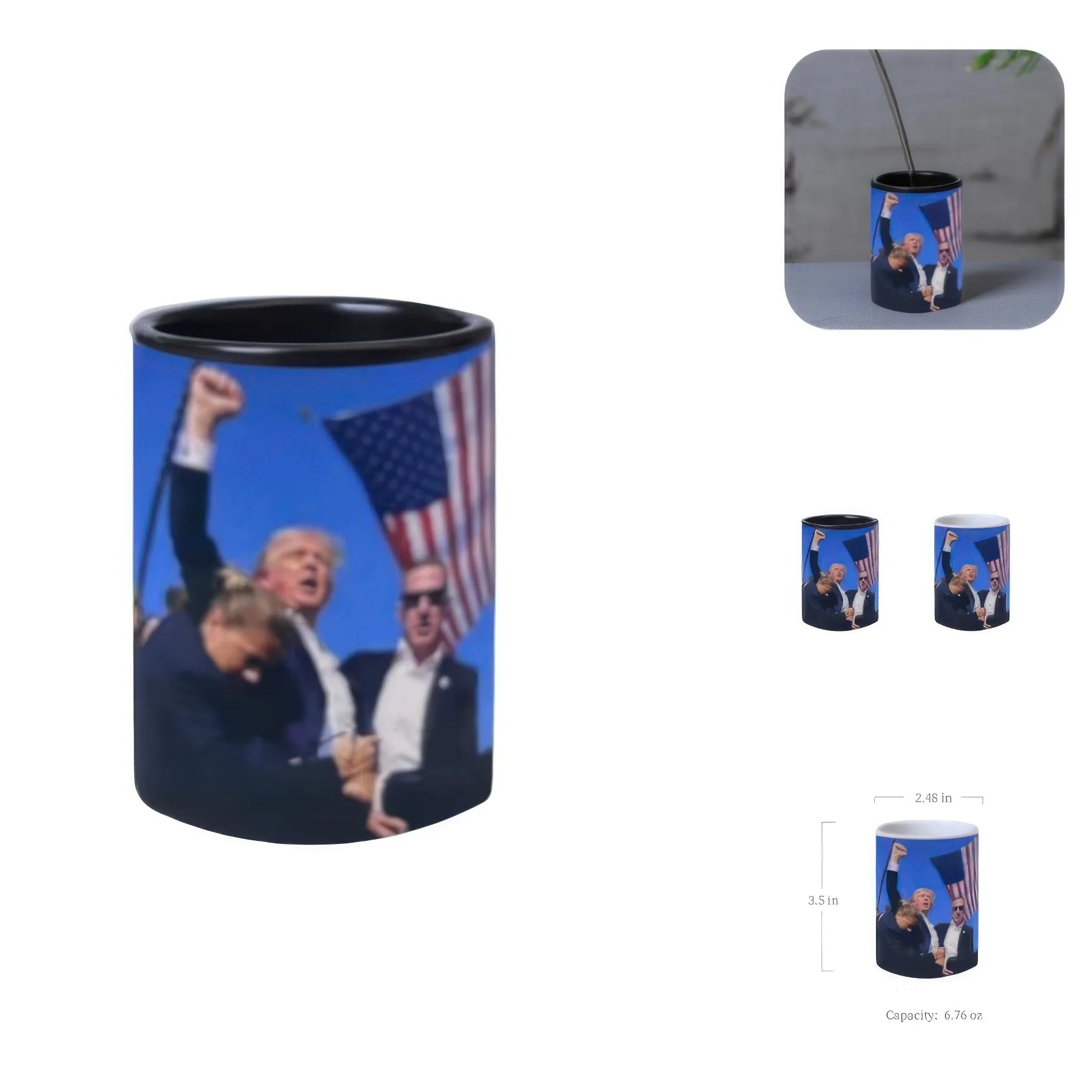 Simple Trump Speech Straight Ceramic Mug 1