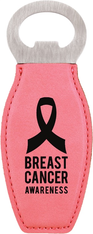 Pink Leatherette Bottle Opener with Magnet 5