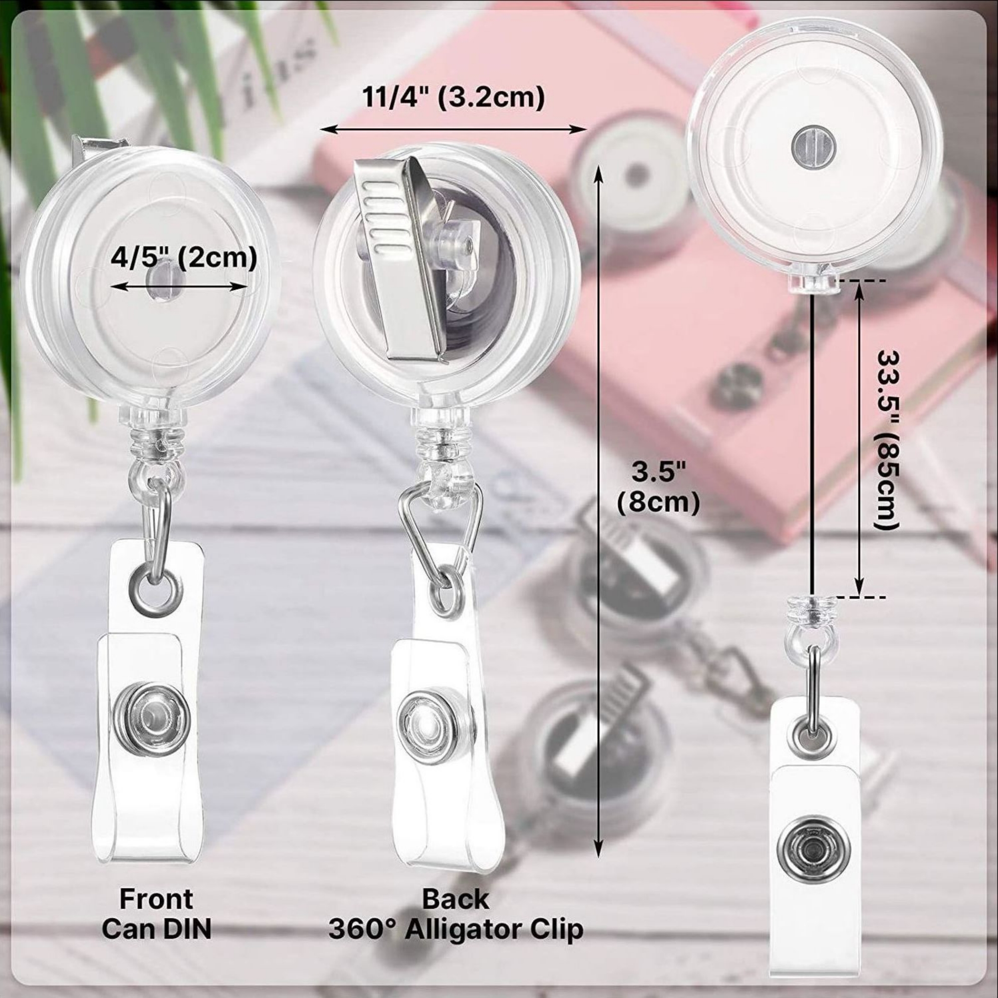 Clear Retractable Badge Reel 6