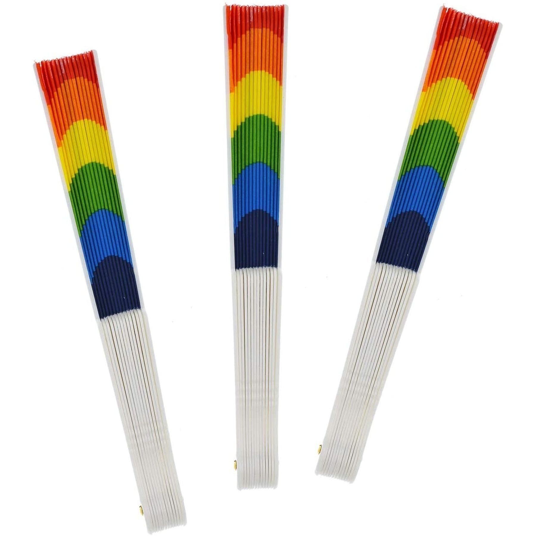 9 Inch Rainbow Pride Folding Hand Fans For Edm Music Club Event 3