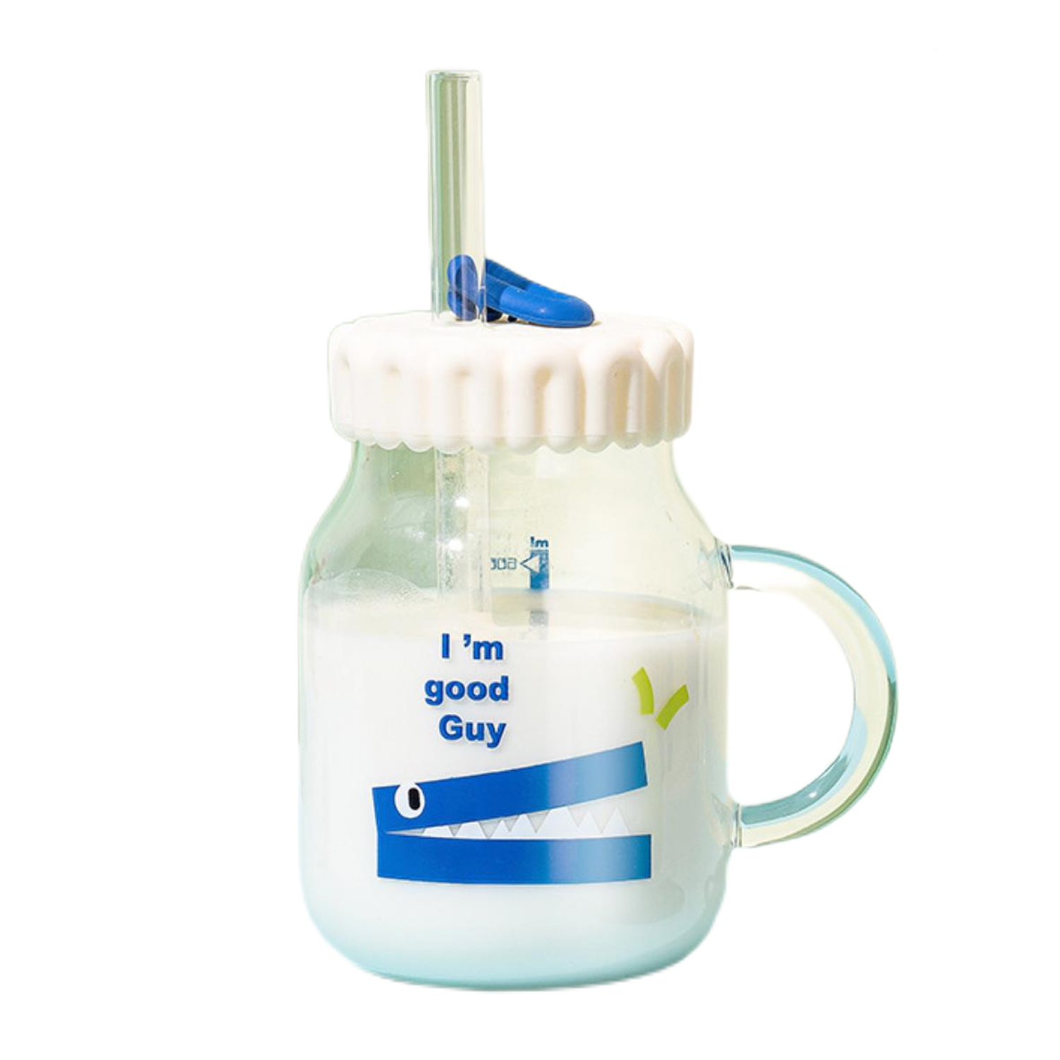 29 oz Large capacity cute Water milk coffee Mug Glass Bottle 8