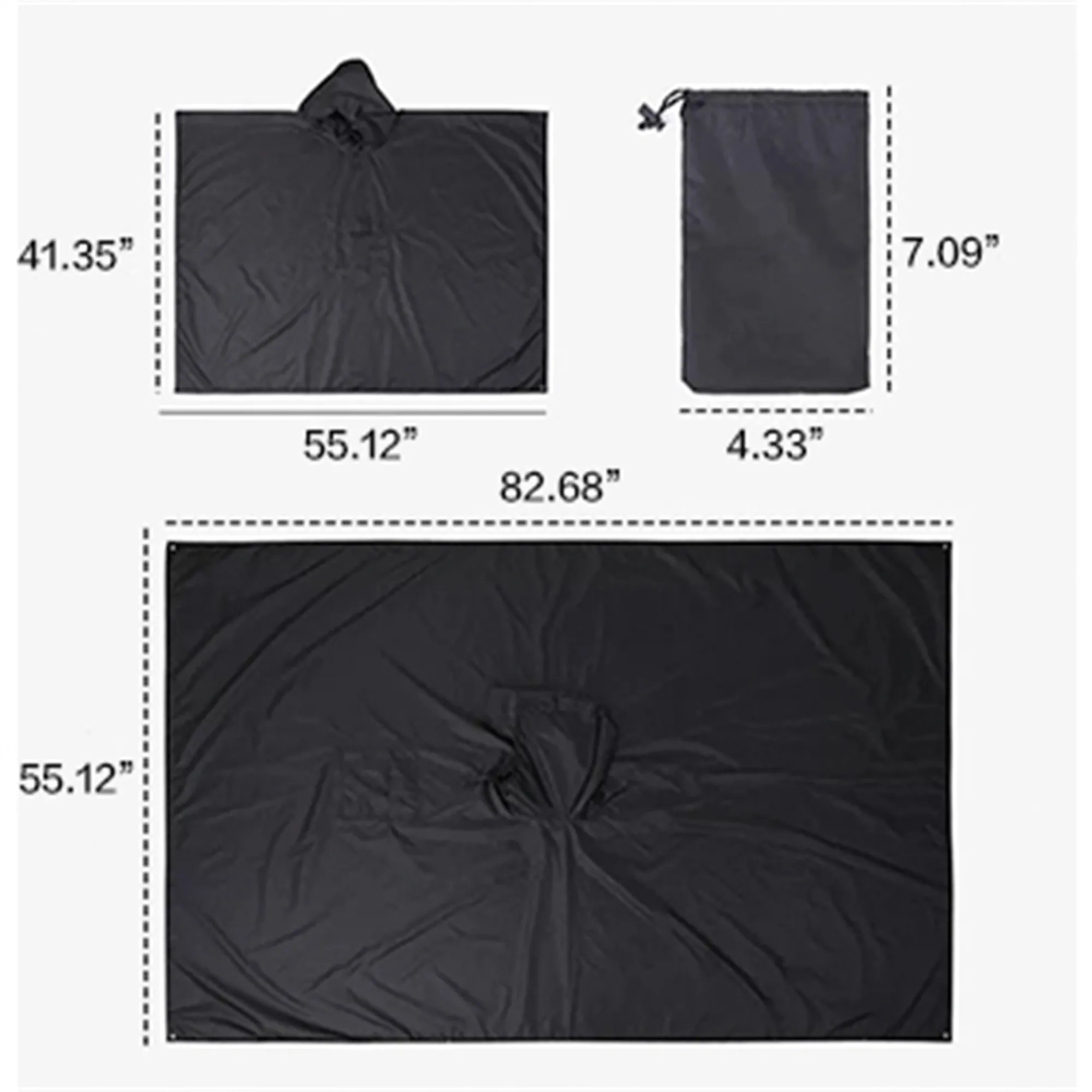 Three-In-One Ultifunctional Poncho Raincoat 3