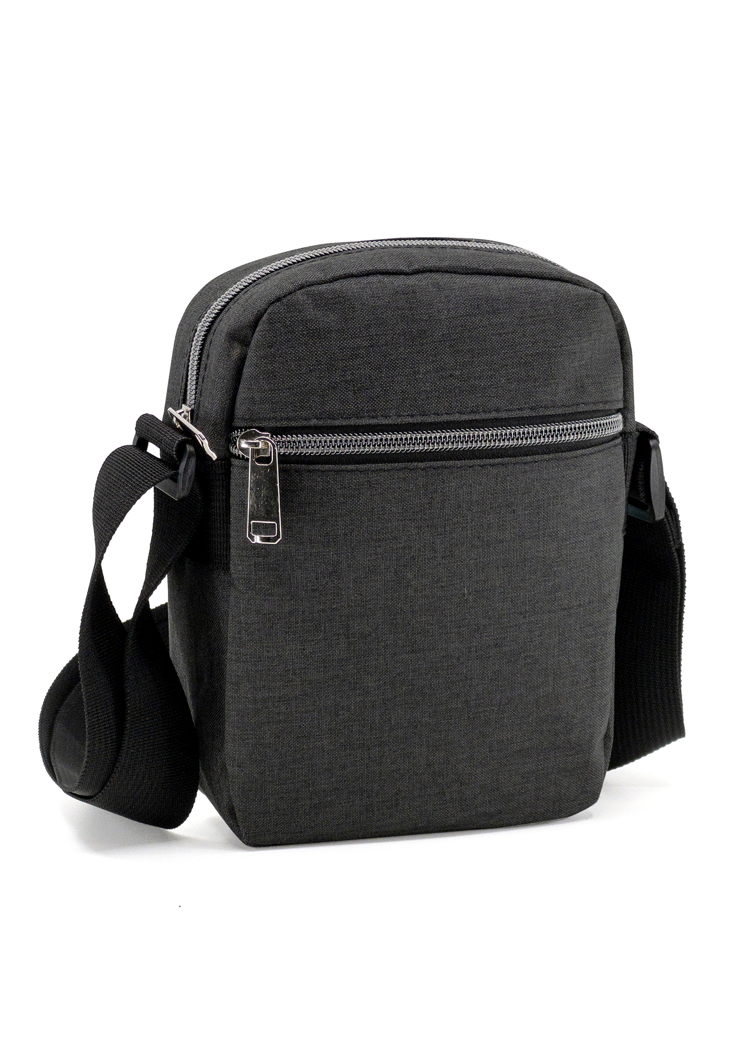 Heathered 2 Zipper Side Pack w/ Shoulder Strap 2