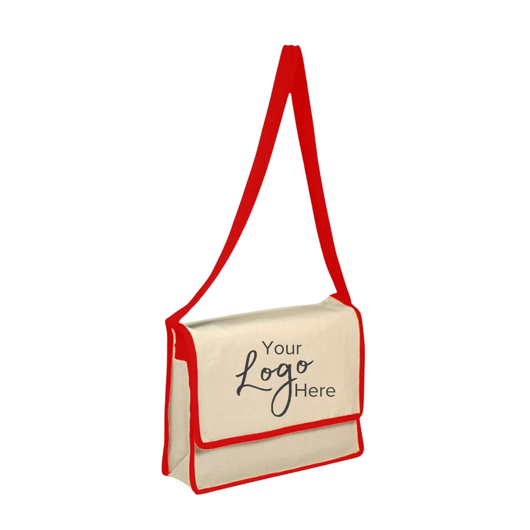 Messenger 13"W x 13"H x 3" Gusset Bag with Flap with Binding 11