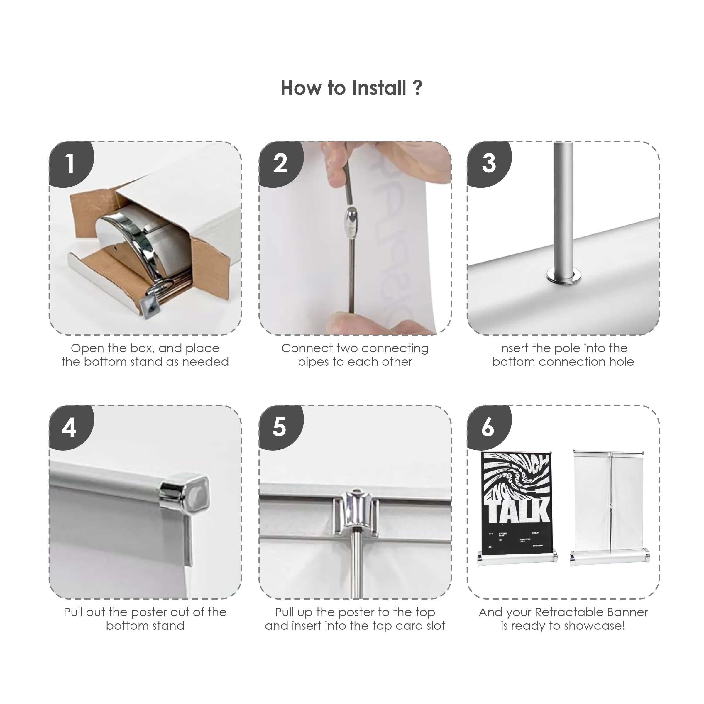 8.27" x 11.69" Table Retractable Banner Kit 4