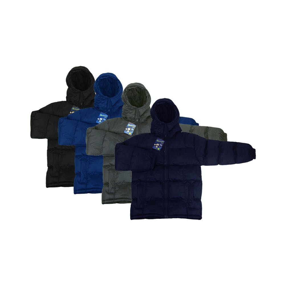 Boys Hooded Fleece Lined Jacket - Size 8-20 1