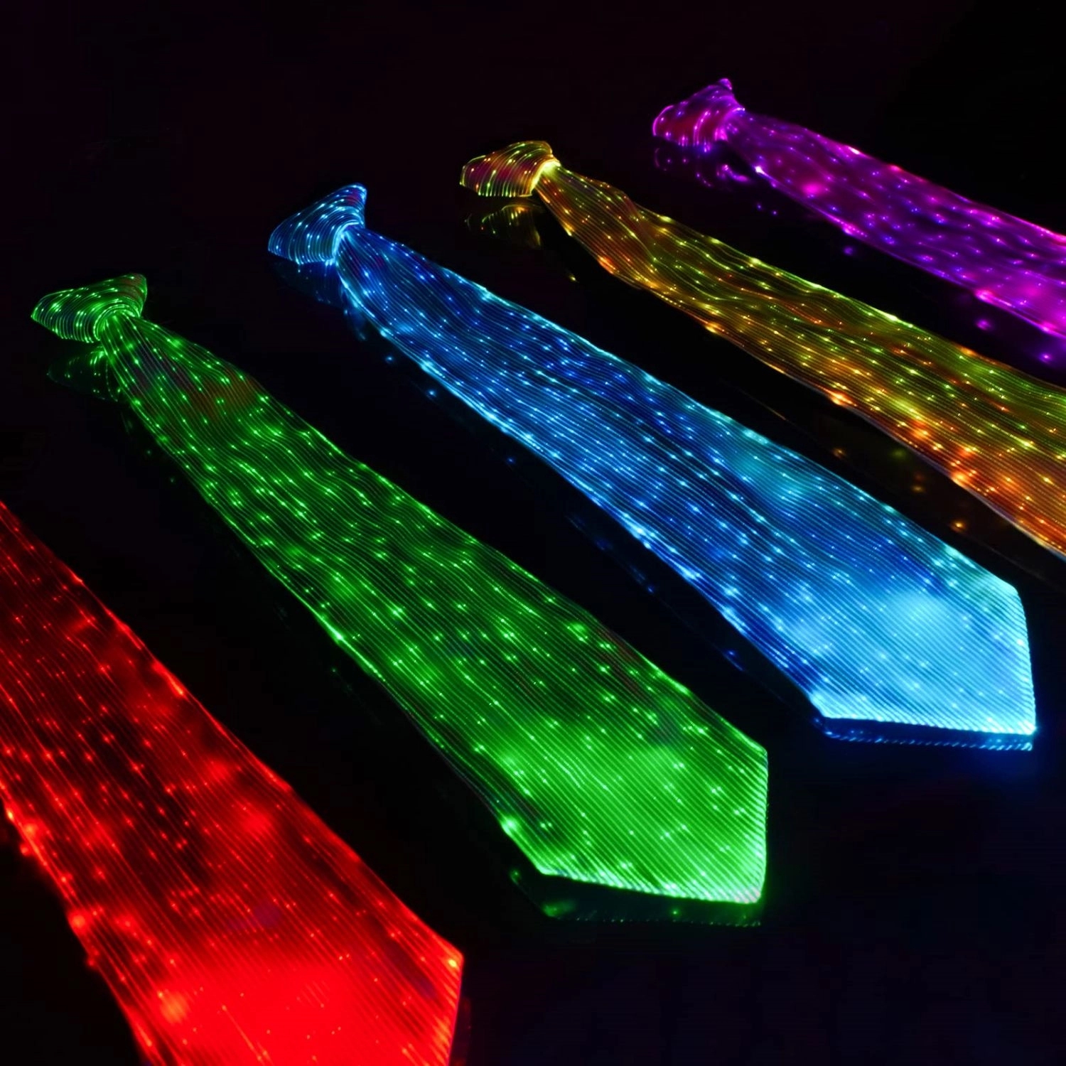 Multiple Color Led Light Up Neck Tie 3