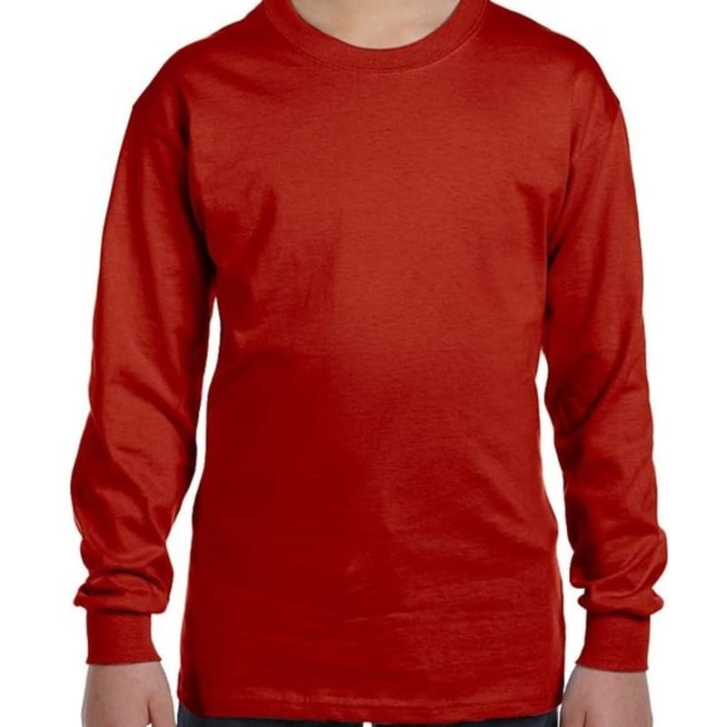 Hanes Youth Authentic-T Long-Sleeve T-Shirt 4