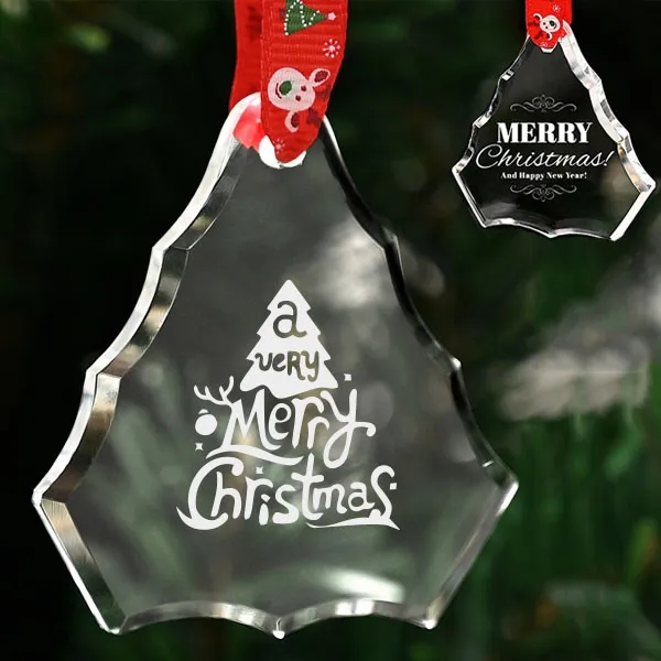 Faceted Crystal Christmas Tree Ornaments 3