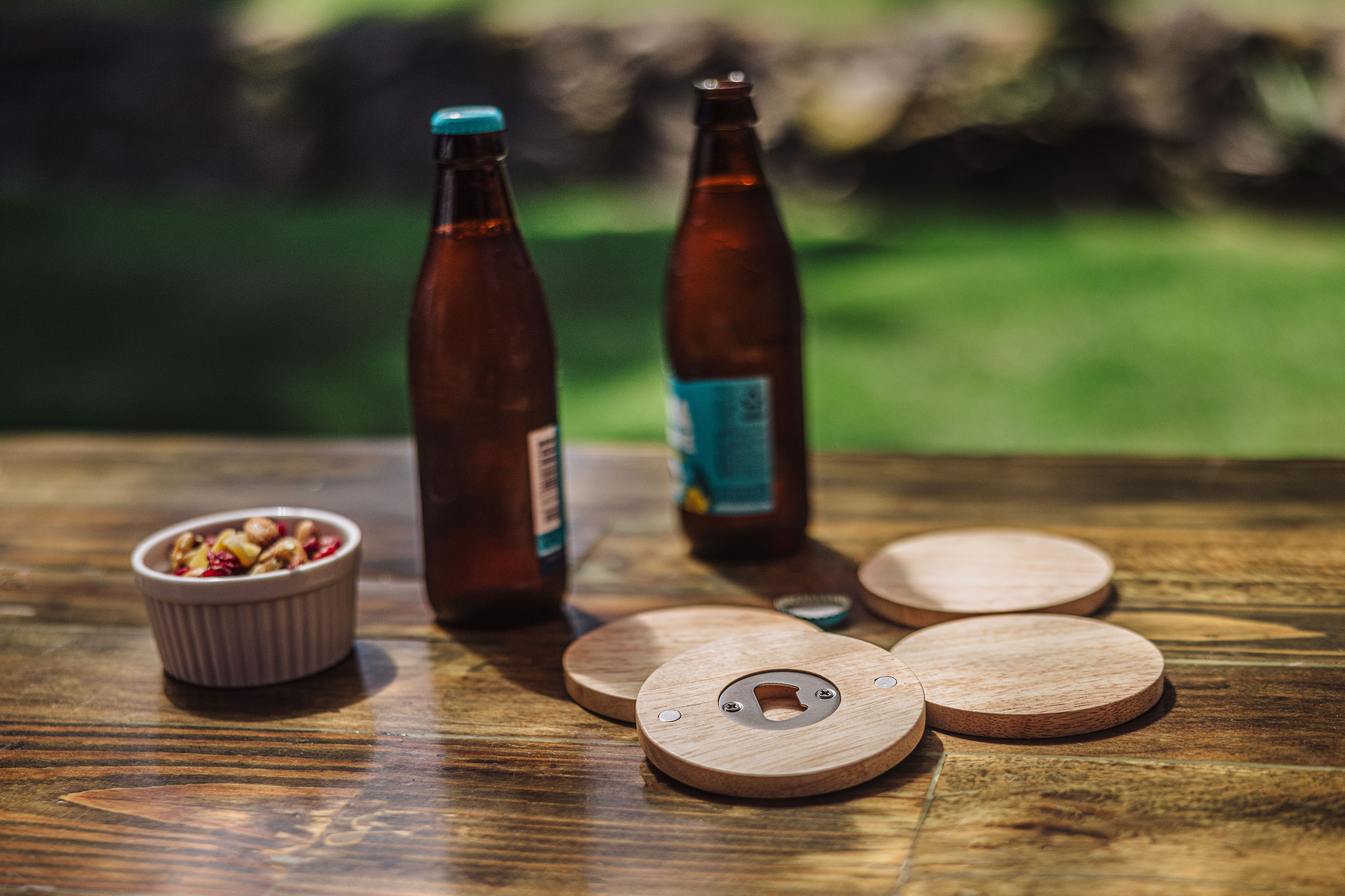 Coasters with Bottle Openers Set of 4 4