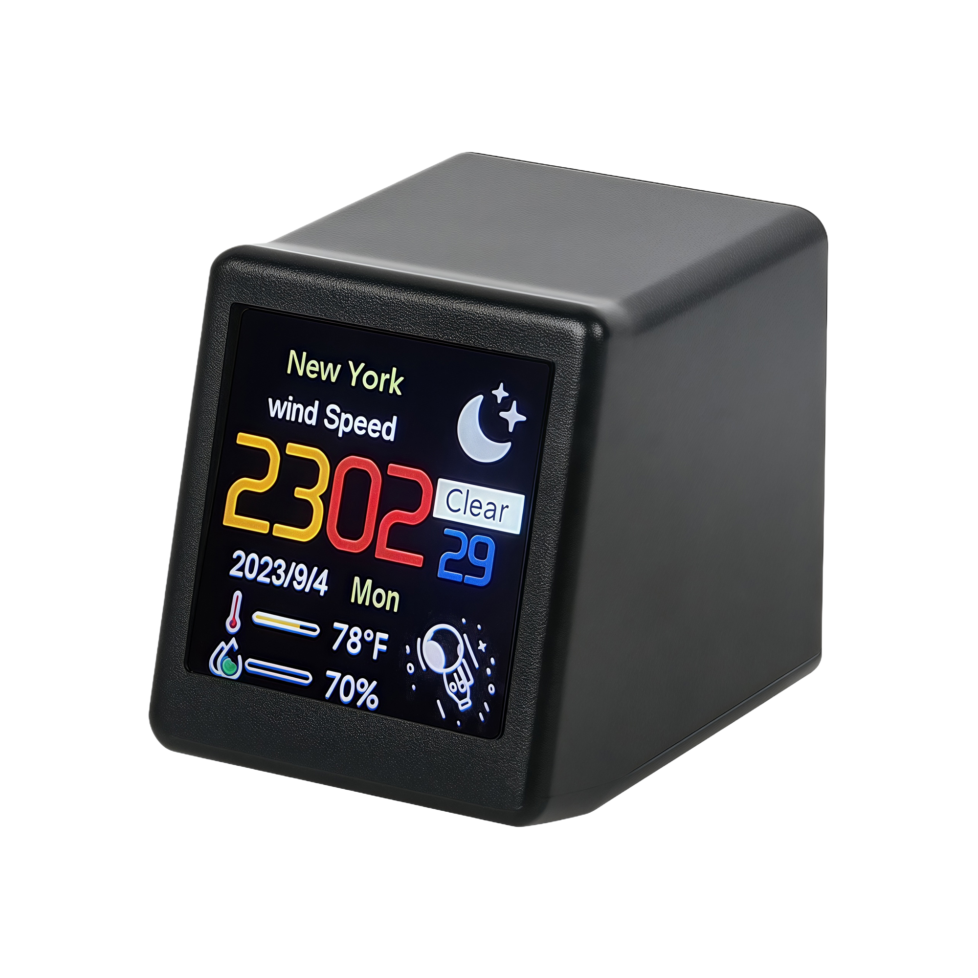 Smart Desktop Digital Clock with WiFi Weather Station 5
