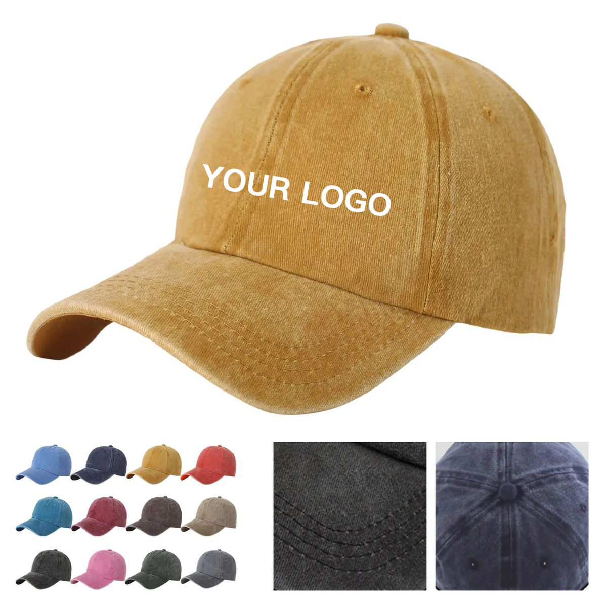 Classic Cotton Baseball Cap with Adjustable Strap 1