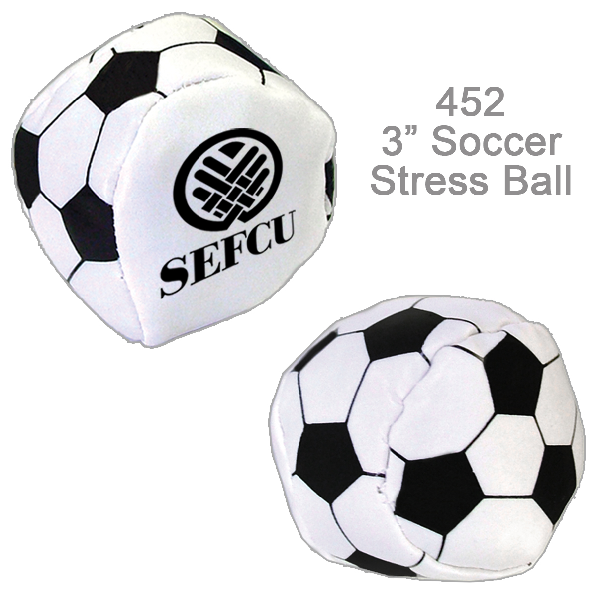 3" Soccer Soft Squeezable Stress Ball - Stress Reliever 2