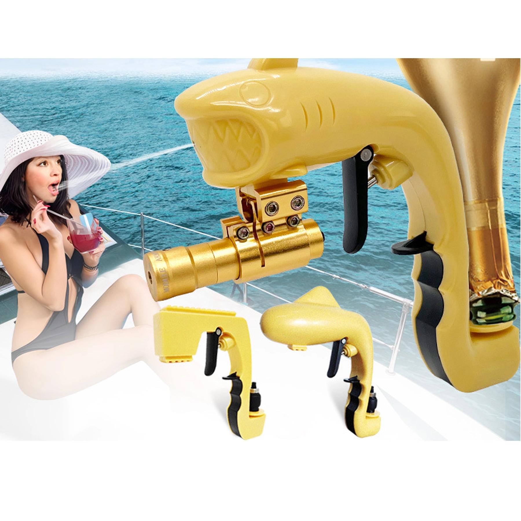 Alcohol Shooter Bubbly Champagne Gun Beer  Wine Stopper 4