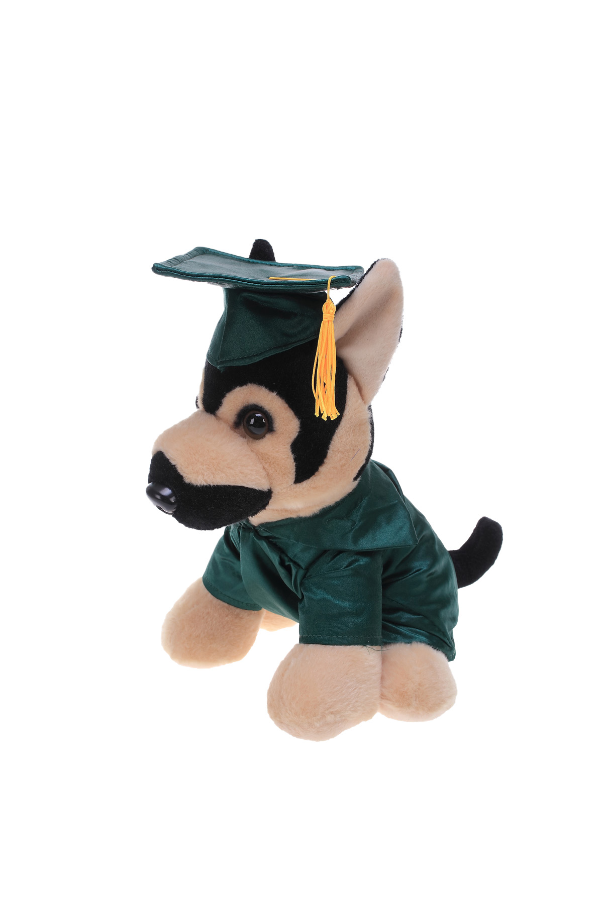 Soft Plush Sitting German Shepard with Graduation Cap & Gown 5