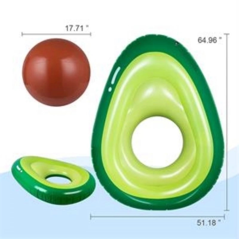 Inflatable Avocado Pool Float With Ball 3