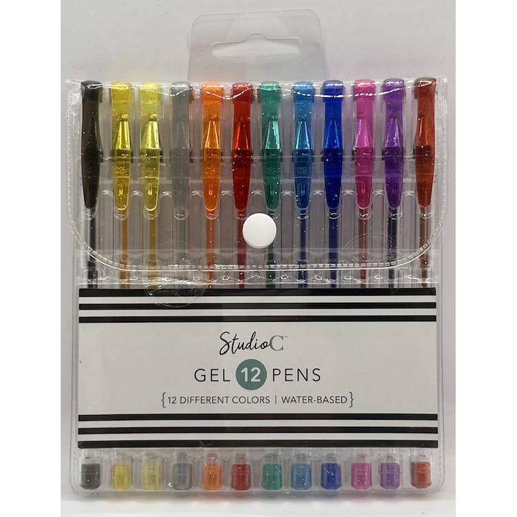 Gel Pens - 12 Colors Water Based 2