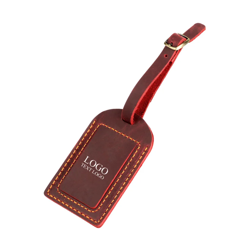 Vintage Crazy Horse Leather Luggage Tag 7