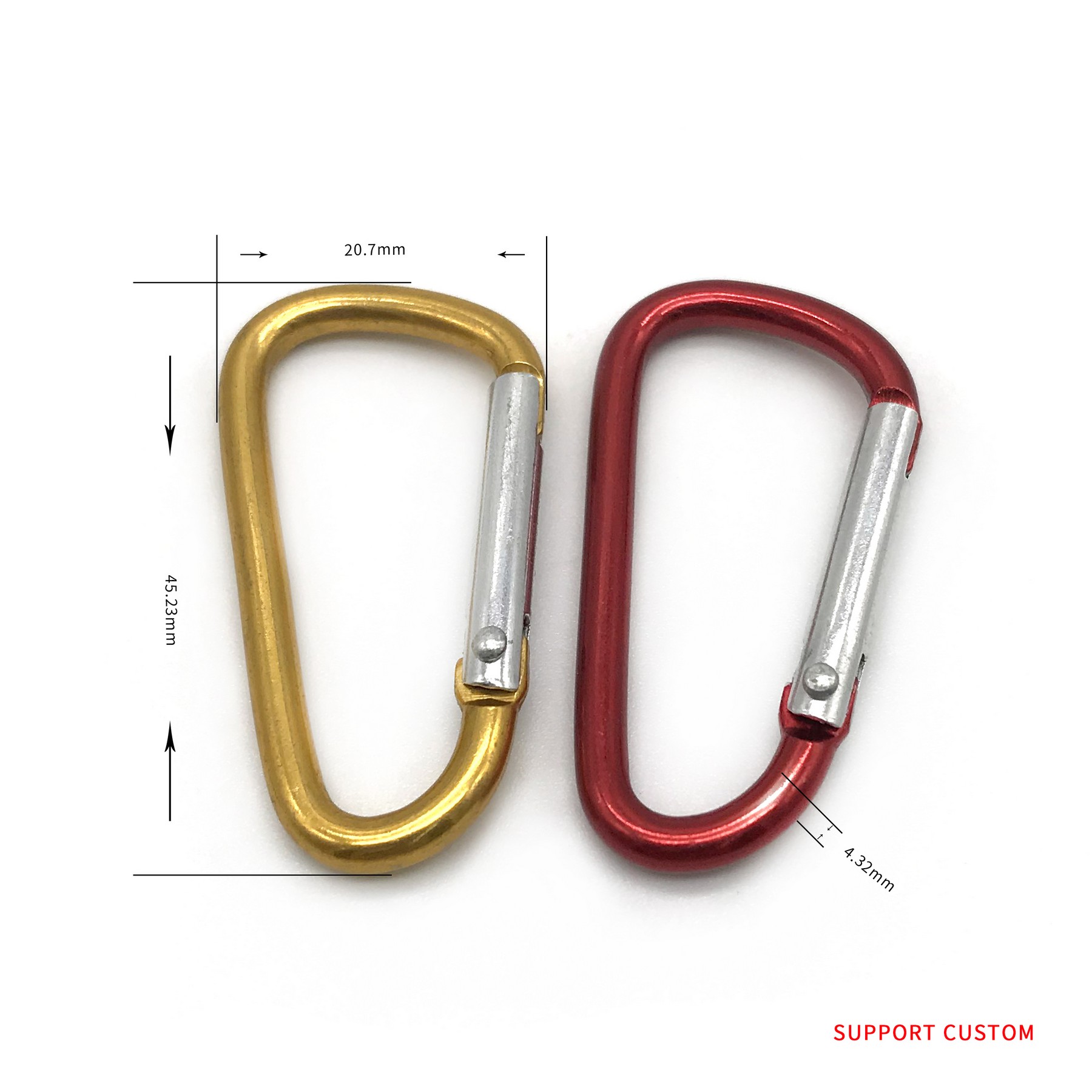 Round Shaped Carabiner Keyring 2