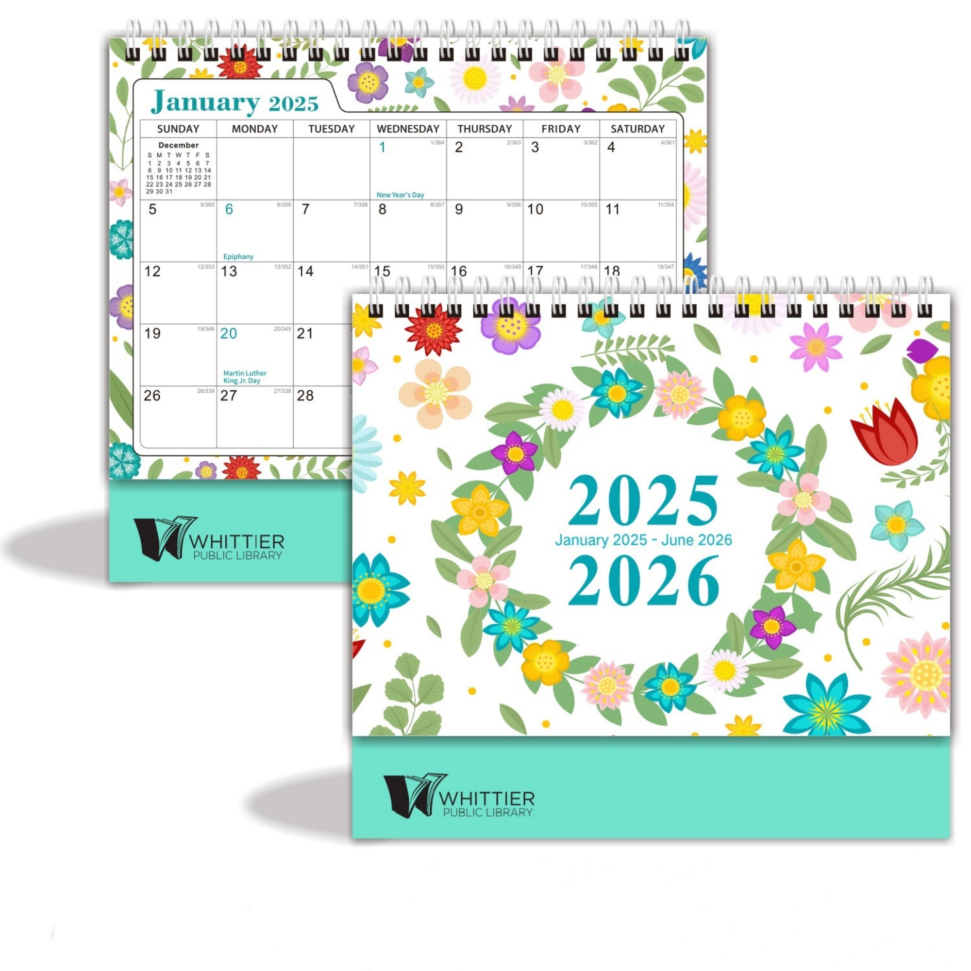 18 Months 8"*3"*7" Flower Desk Calendar From Jan 2025 To June 2026