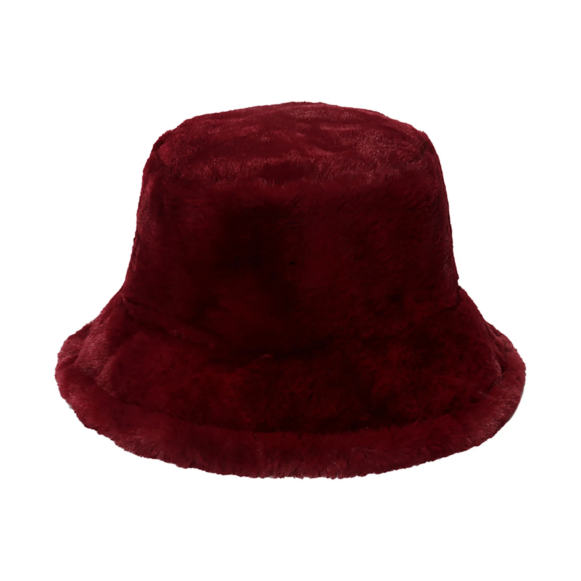 Faux Fur Bucket Hat Winter Warmer Fisherman Cap 9