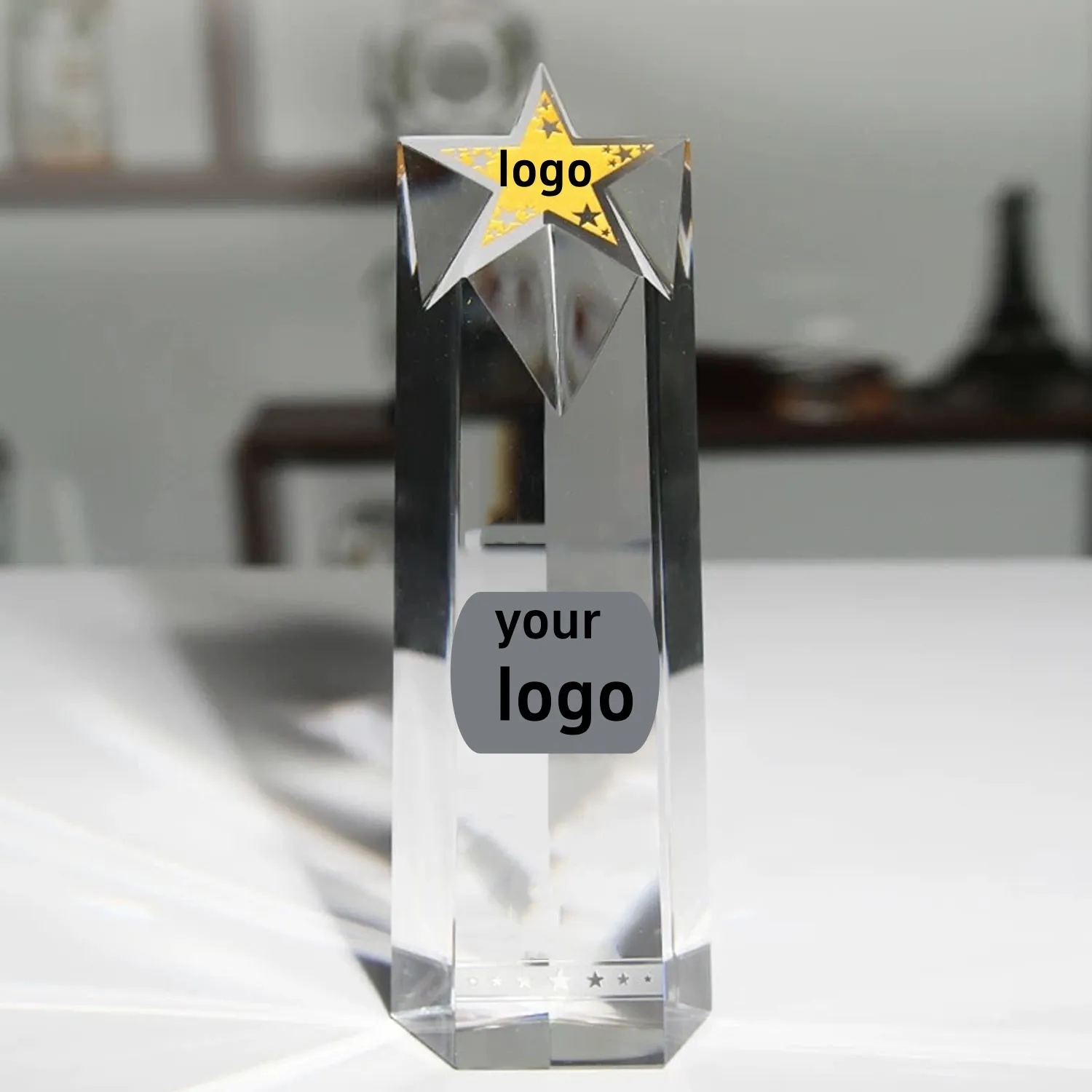 Crystal Trophy Award Personalized Glass Tournament Souvenir 1