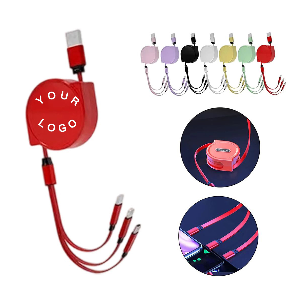 Universal Charging Cable with Retractable Design 8