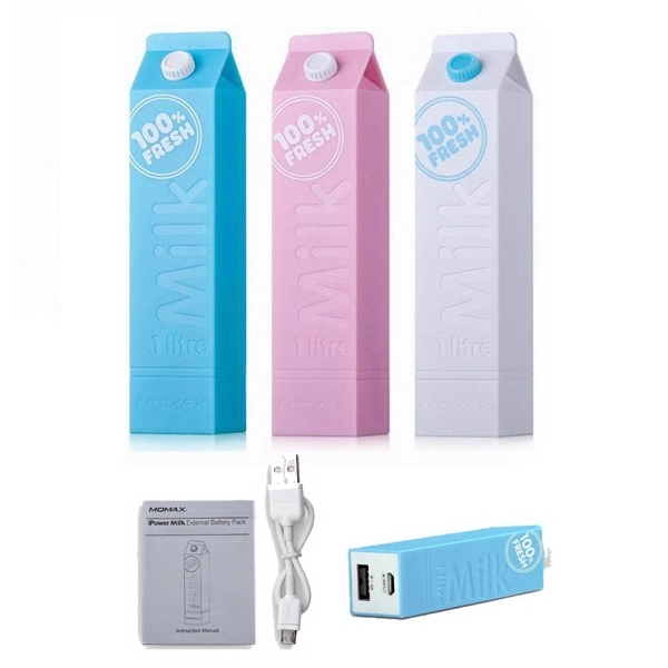 2600ML Milk Box Portable Power For Cell Phone 1