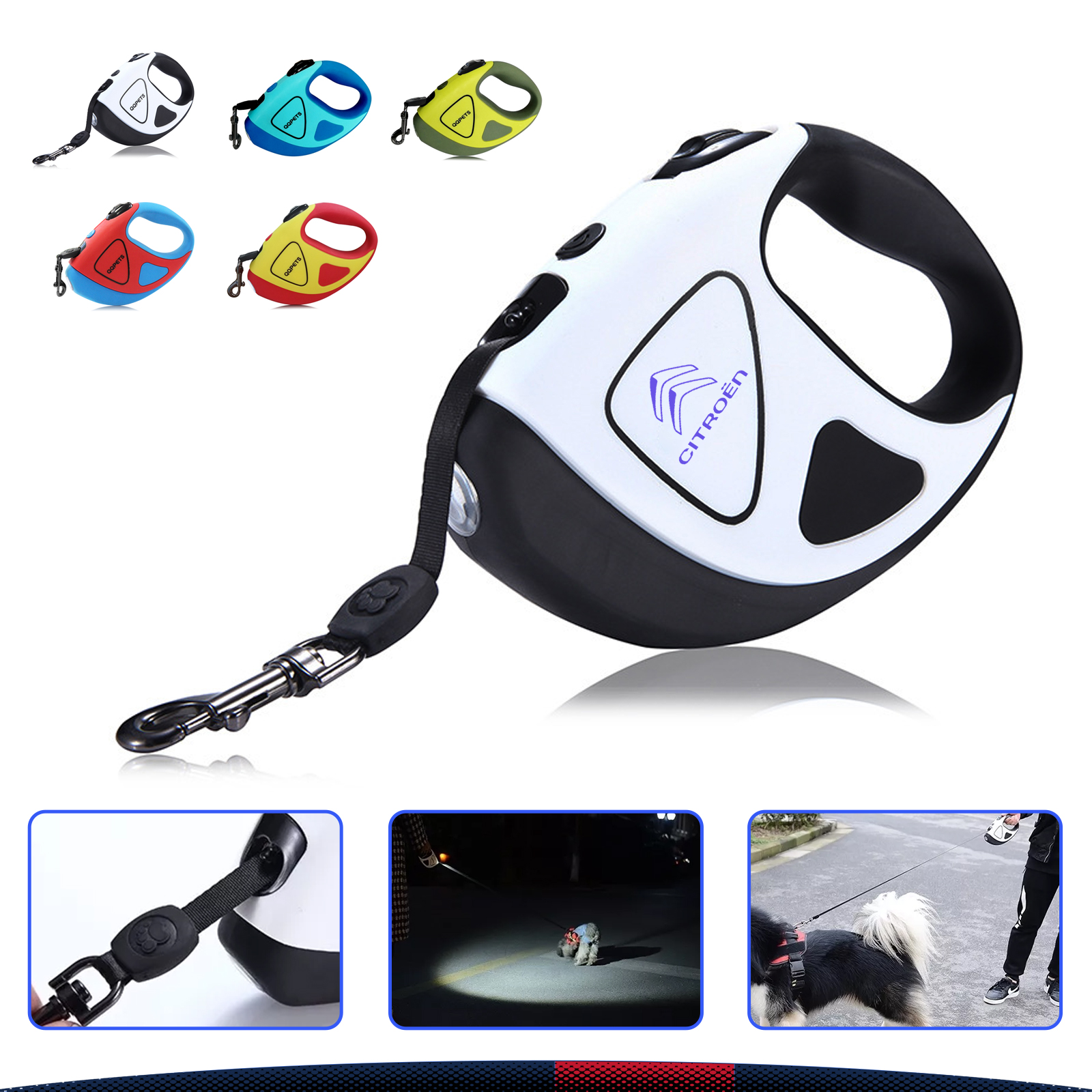 Flashlight Retractable Pet Leash 4
